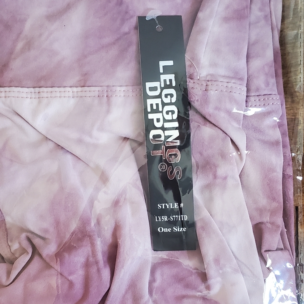 ๐ FINAL MARKDOWN - High Waistband Pink Tie Dye Yoga Leggings ๐ - Picture 8 of 9